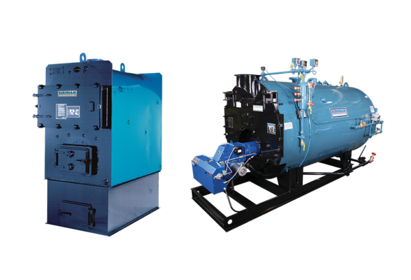 Two of Burnham Commercial knockdown boilers